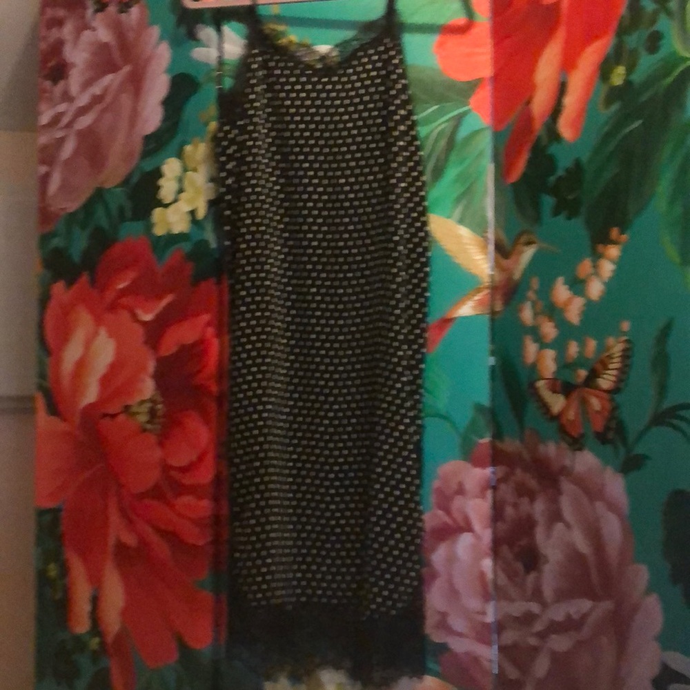 Free People Black & White Polka Dot Slip Dress